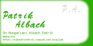 patrik albach business card